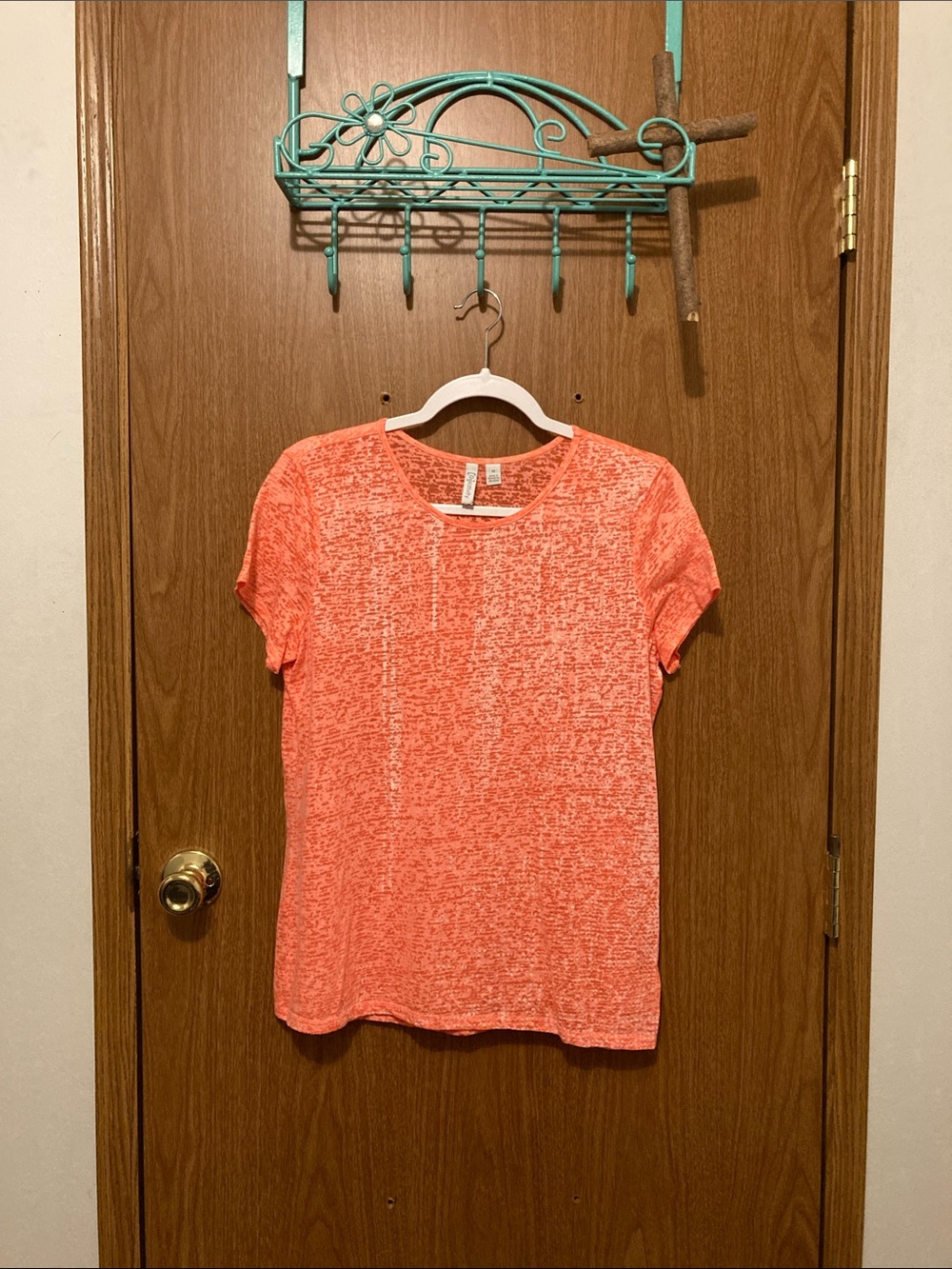 Women's Coral Short Sleeve Crewneck Top